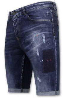 Local Fanatic Korte broeken stretch xxx - maat 31 Blauw