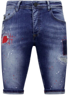 Local Fanatic Korte spijkerbroek stretch 1041 Blauw - 33