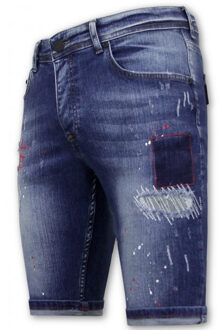 Local Fanatic Korte spijkerbroek stretch 1041 - maat 38 Blauw