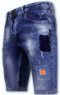 Local Fanatic Korte spijkerbroek stretch xxx Blauw - 34