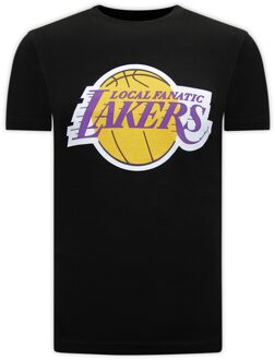 Local Fanatic Lakers print t-shirt Zwart - S