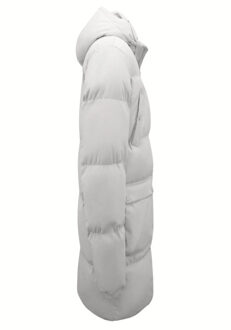 Local Fanatic Lange gedateerde puffer parka jas met afneembare capuchon 3361 Wit - XL