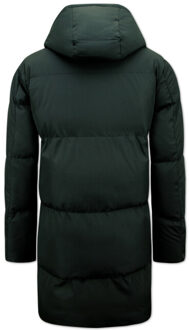 Local Fanatic Lange puffer winterjas met capuchon 3361 Zwart - XXXL
