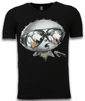 Local Fanatic Mascherano Stewie Dog - T-shirt - Zwart - Maten: S