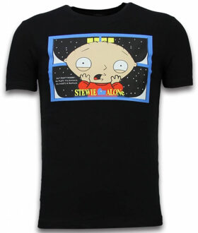 Local Fanatic Mascherano Stewie Home Alone - T-shirt - Zwart