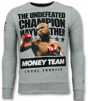 Local Fanatic Mayweather Trui - Floyd Sweater Heren - Grijs - Maten: M