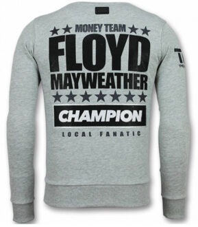 Local Fanatic Mayweather Trui - Floyd Sweater Heren - Grijs - Maten: M