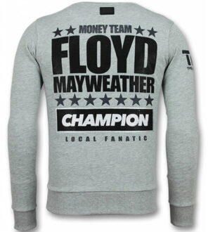 Local Fanatic Mayweather Trui - Floyd Sweater Heren - Grijs - Maten: XXL