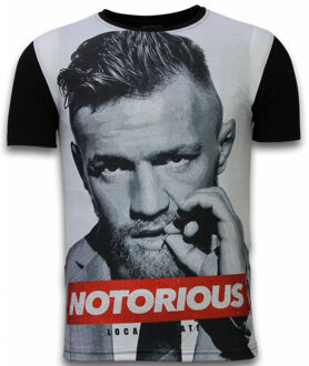 Local Fanatic McGregor Notorious - Digital Rhinestone T-shirt - Zwart - Maten: L