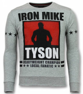 Local Fanatic Mike Tyson Trui - Iron Mike Sweater Heren - Mannen Truien - Grijs - Maten: M