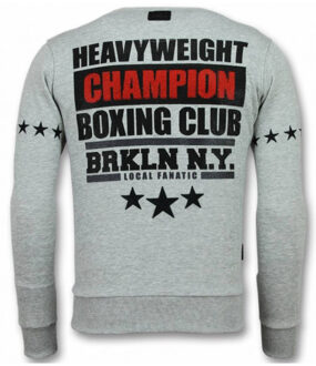 Local Fanatic Mike Tyson Trui - Iron Mike Sweater Heren - Mannen Truien - Grijs - Maten: S