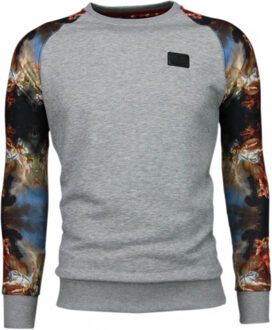 Local Fanatic Mythologie Arm Motief - Sweater - Grijs - Maten: S