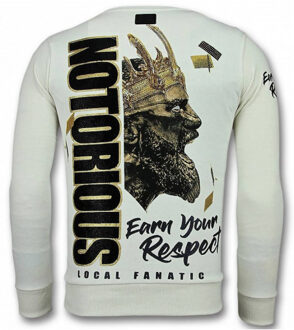 Local Fanatic Notorious trui king conor sweater Wit - L