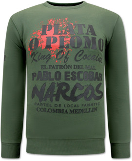 Local Fanatic Pablo escobar el patron sweater Groen - L