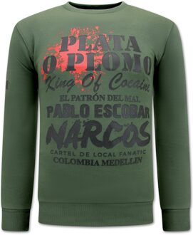 Local Fanatic Pablo escobar el patron sweater Groen - XS