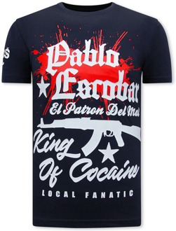 Local Fanatic Pablo escobar t-shirt navy Print / Multi - XS