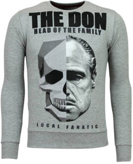 Local Fanatic Padrino Trui - Godfather Sweater Heren - The Don - Grijs - Maten: XL