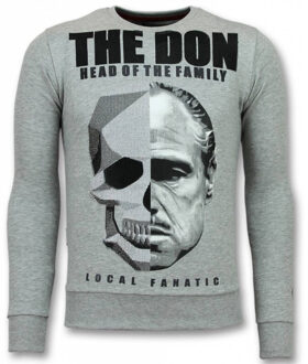 Local Fanatic Padrino Trui - Godfather Sweater Heren - The Don - Grijs - Maten: XXL