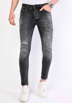 Local Fanatic Paint splatter jeans slim fit 1069 Grijs - 31