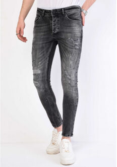 Local Fanatic Paint splatter jeans slim fit 1069 Grijs - 32