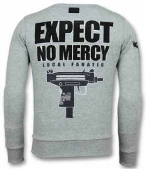 Local Fanatic Panda Trui - Terror Sweater Heren - Mannen Truien - Grijs - Maten: XL