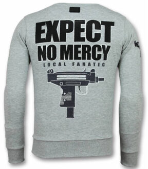 Local Fanatic Panda Trui - Terror Sweater Heren - Mannen Truien - Grijs - Maten: XXL