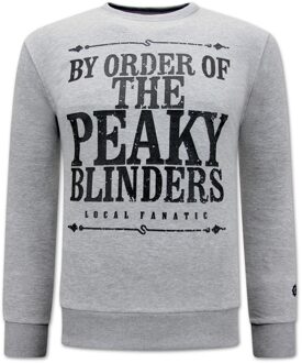 Local Fanatic Peaky blinders sweater Grijs - XL