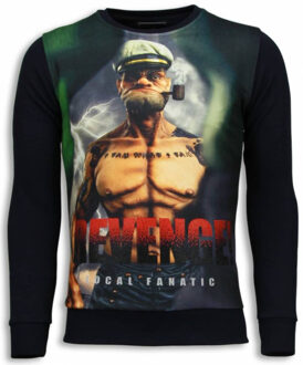 Local Fanatic Popeye Revenge - Sweater - Navy - Maten: S