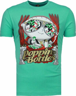 Local Fanatic Poppin Stewie - T-shirt - Turquoise - Maten: L