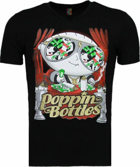 Local Fanatic Poppin Stewie - T-shirt - Zwart - Maten: XL