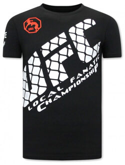Local Fanatic Print-shirt ufc - maat L Zwart