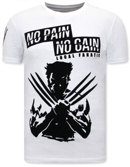 Local Fanatic Print-shirt wolverine t-shirt x man Wit - XL