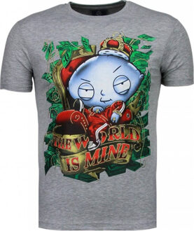 Local Fanatic Rich Stewie - T-shirt - Grijs - Maten: L