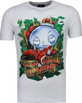 Local Fanatic Rich Stewie - T-shirt - Wit - Maten: L