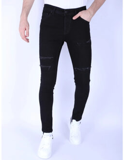 Local Fanatic Ripped gescheurde jeans slim fit Zwart - 32