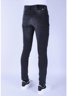 Local Fanatic Ripped jeans voor slim fit met stretch 1104 - maat 30 Zwart