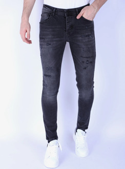 Local Fanatic Ripped jeans voor slim fit met stretch 1104 Zwart - 29