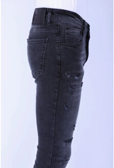 Local Fanatic Ripped jeans voor slim fit met stretch 1104 Zwart - 36