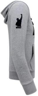Local Fanatic Rocky balboa hoodie - maat XL Grijs