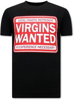 Local Fanatic Shirt met print virgins wanted Zwart - L