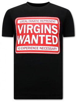 Local Fanatic Shirt met print virgins wanted Zwart - L