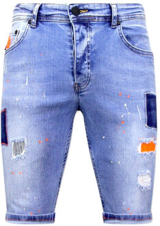 Local Fanatic Skinny jeans short 1040 Blauw - 33