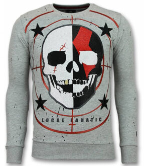 Local Fanatic Skull Trui - God of War Sweater Heren - Grijs - Maten: L