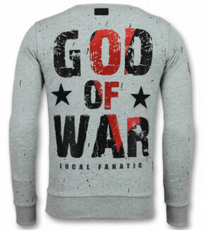 Local Fanatic Skull Trui - God of War Sweater Heren - Grijs - Maten: XL