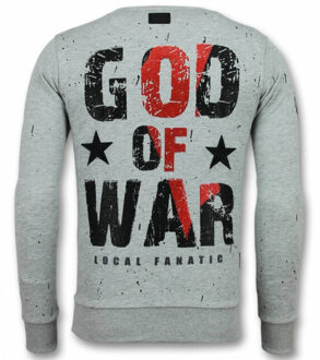 Local Fanatic Skull Trui - God of War Sweater Heren - Grijs - Maten: XXL