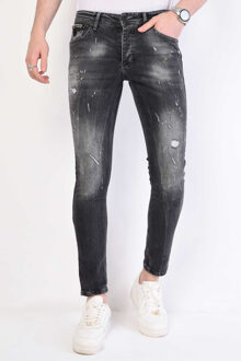 Local Fanatic Slim fit jeans met gaten 1055 Grijs - 29