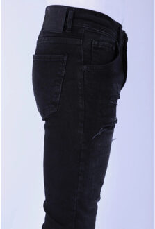 Local Fanatic Slimfit jeans met stretch met gaten Zwart - 30