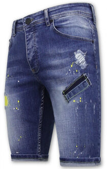 Local Fanatic Spijker korte broek 1046 Blauw - 32