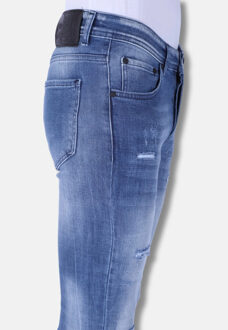 Local Fanatic Spijkerbroeken slim fit met scheuren 1095 Blauw - 36