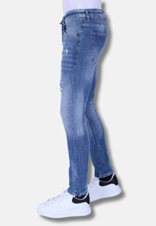 Local Fanatic Stonewashed slim fit jeans met stretch 1098 Blauw - 33